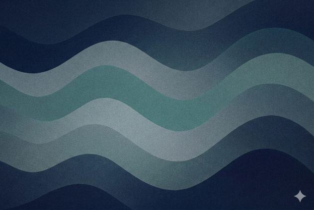 AI generated image of abstract multicoloured waveforms.