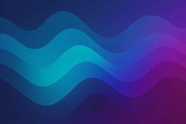 AI generated image of abstract multicoloured waveforms.