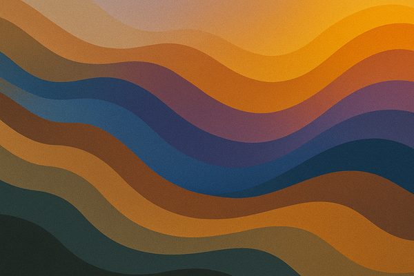 AI generated image of abstract multicoloured waveforms.