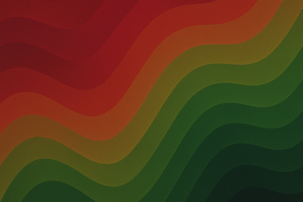 AI generated image of abstract multicoloured waveforms.