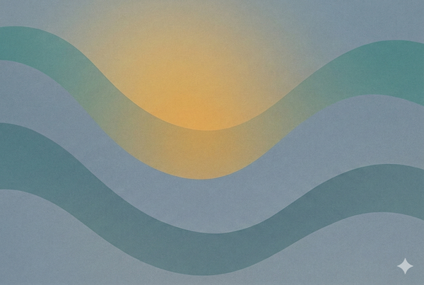 AI generated image of abstract multicoloured waveforms.