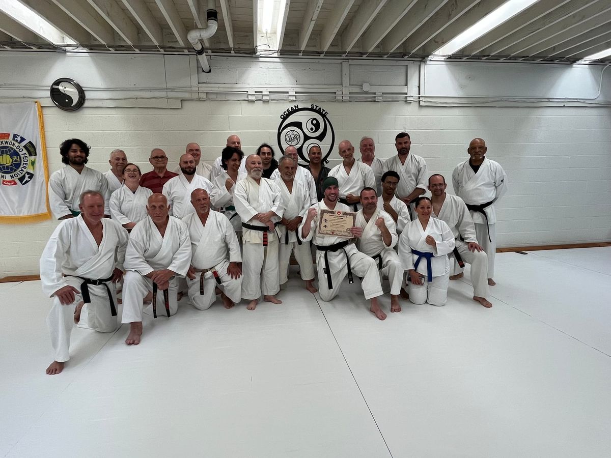 Picture of all the karateka after I received my Shodan (black belt) rank (8.5.2025)