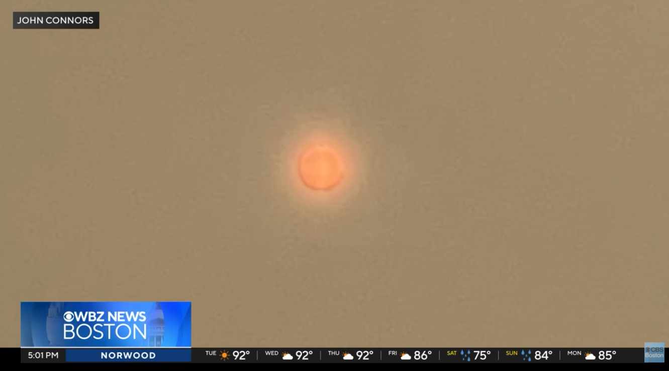 Why Is the Sky Yellow in Boston? Canadian Wildfire Smoke Blankets Massachusetts