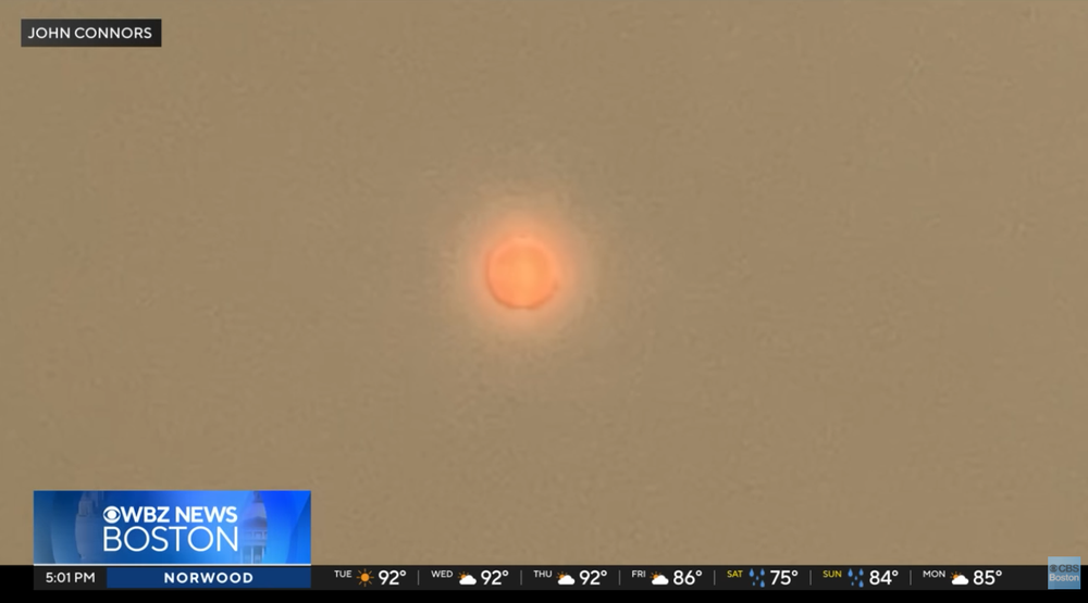 Why Is the Sky Yellow in Boston? Canadian Wildfire Smoke Blankets Massachusetts