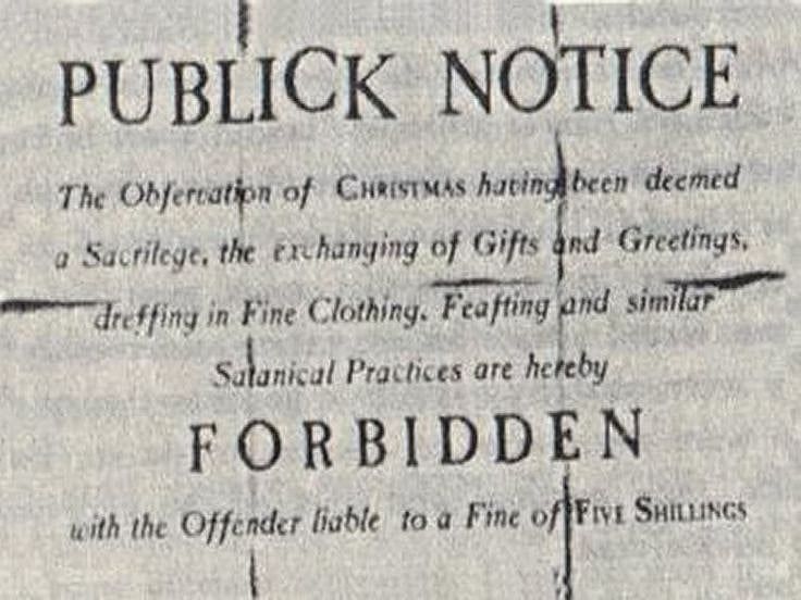 Christmas banned in Boston!