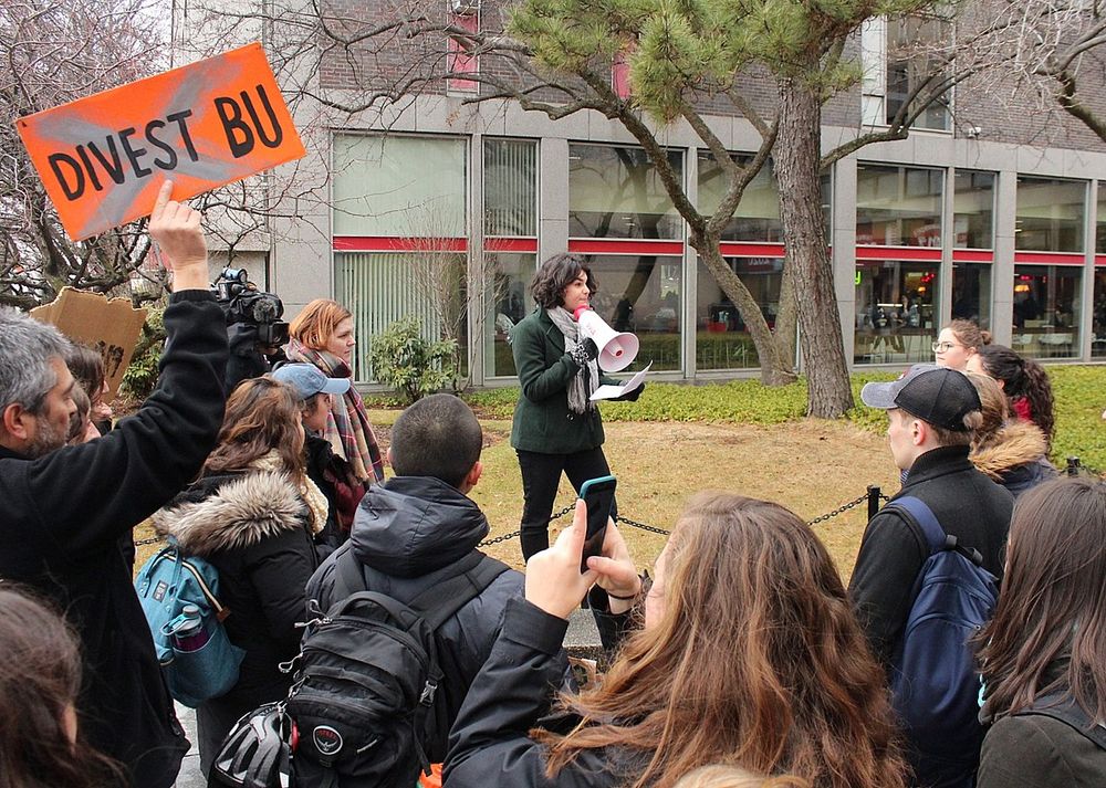 Boston University Student Activists Protest Trump, BU Fossil Fuel Holdings