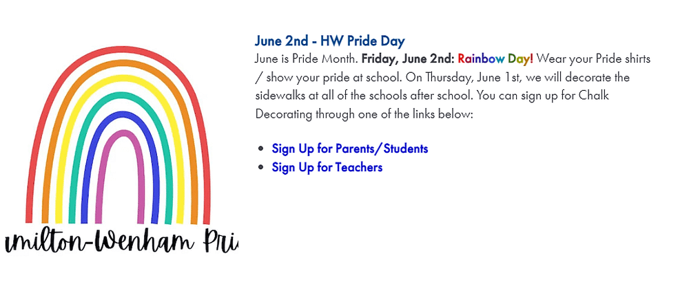 Wenham School District Hosts ‘Rainbow Day,’ Organizes Students In Pride Chalking