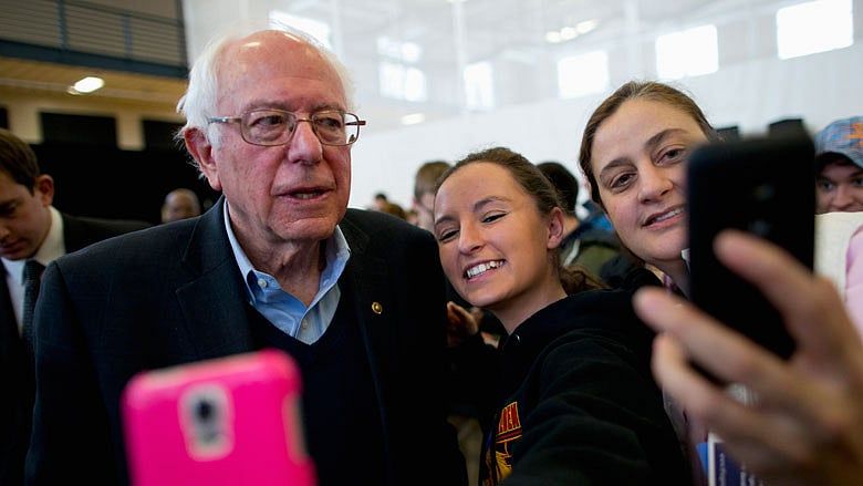 Clinton courts youth with celebs, but many prefer Sanders