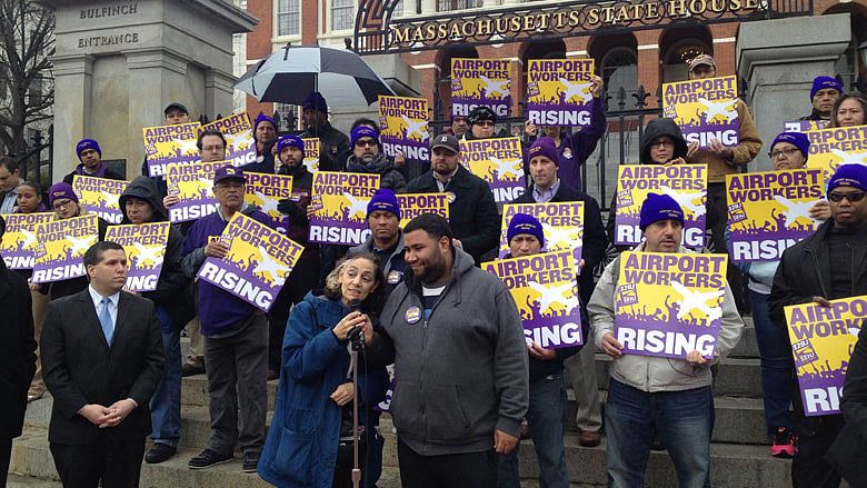 Logan workers call off strike, rally for $15 an hour