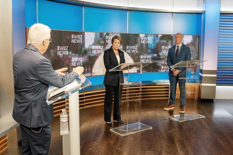 Maura Healey, Mike Minogue Clash Over Donald Trump, Taxes and State Spending in First Debate