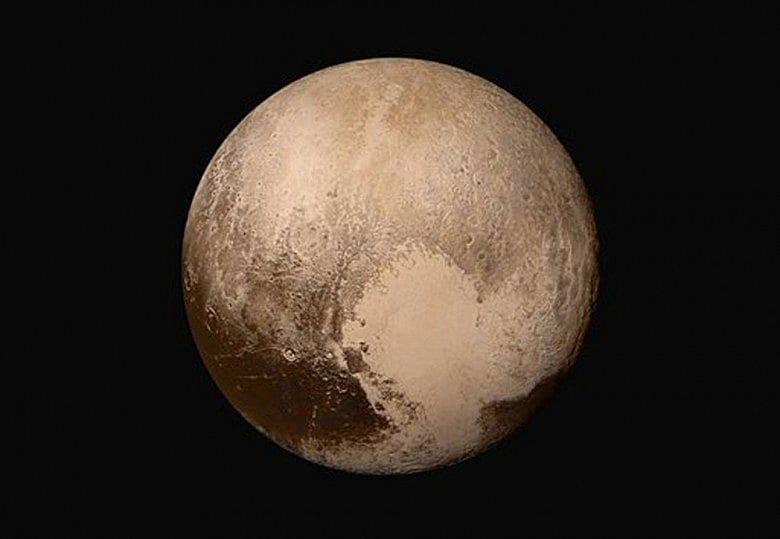 Pluto conditions: hazy with flowing ice