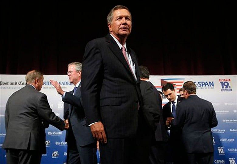 GOP debate stage drama