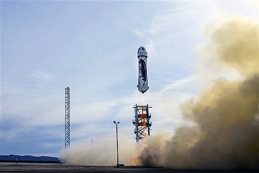 Amazon founder Bezos marks a space milestone