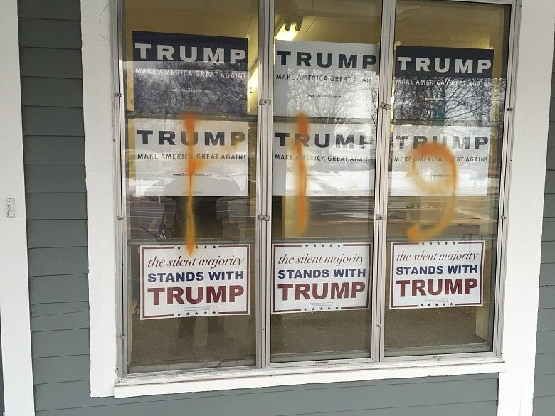 Trump’s Bay State campaign office vandalized