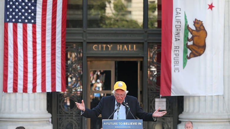 Animal rights activists disrupt Sanders rally in Oakland