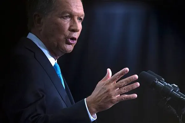 Kasich tackles budget, security issues, stressing experience