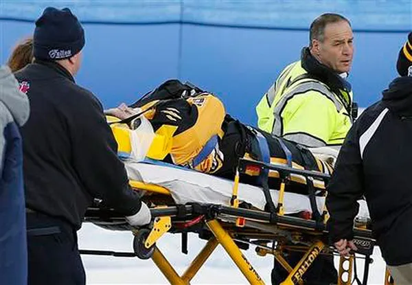 Mass. hockey player in high spirits despite paralysis from Winter Classic crash