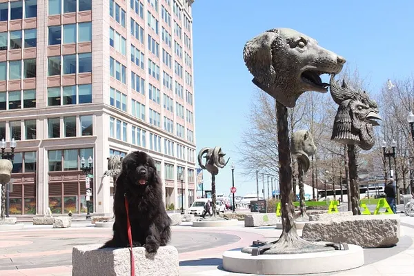 Giant Chinese zodiac sculptures turn heads in Boston