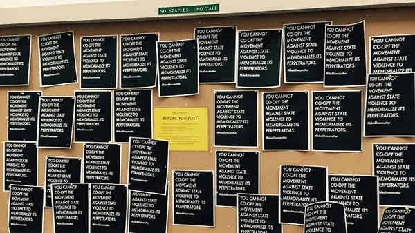 Dartmouth Black Lives Matter protesters tear down memorial to slain police