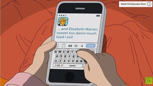 Elizabeth Warren-Donald Trump Twitter feud gets ‘Simpsons’ treatment