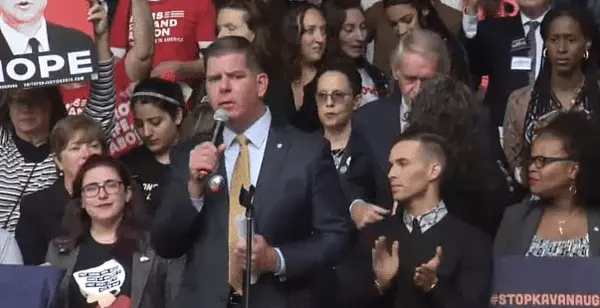 Pro-Abortion Left-Wingers Rally Against Kavanaugh at Boston City Hall Plaza