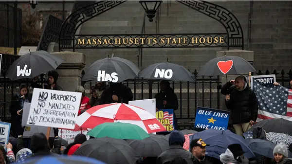 Public Safety Employees Rally Against Boston Mayor’s Vaccine Mandate