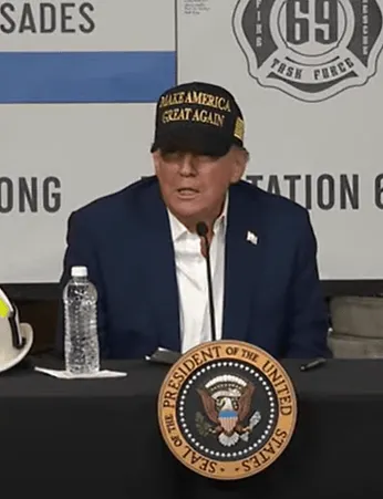 Trump Promises Federal Aid For Southern California Wildfires and Calls For Quick Rebuilding