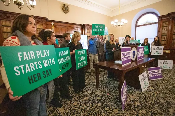 Supporters Rally For Massachusetts Bill To Protect Female Athletes From Boys On The Other Team