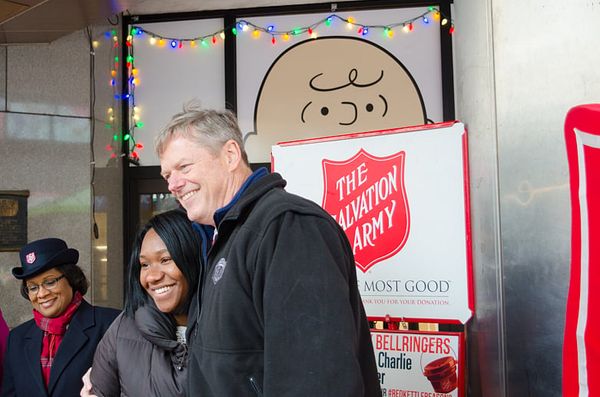 Baker kicks off Salvation Army’s celebrity bell ringer competition