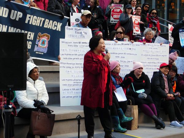 Hundreds Rally in Boston for ‘Day Without Women’