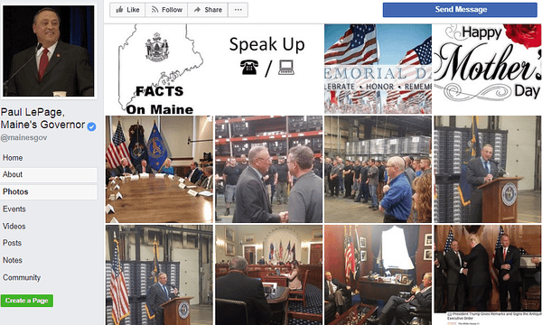 ACLU Sues Maine Governor LePage Over His Facebook Page