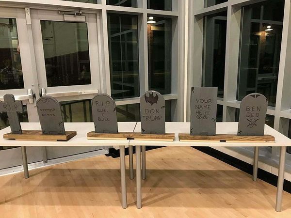 Gloucester Roiled By School Halloween Party Featuring Trump Tombstone
