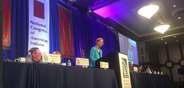 Warren Doubles Down On Native American Ancestry Claim During Surprise Appearance