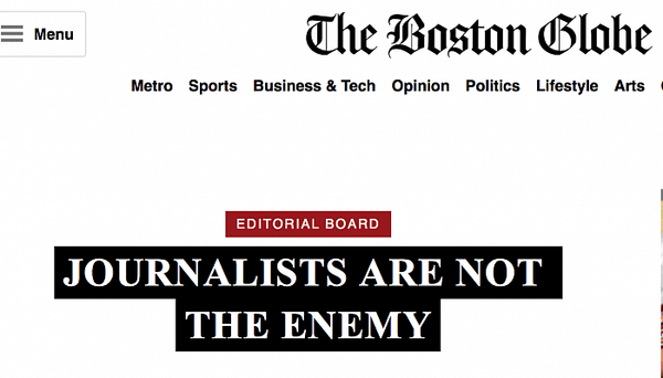 Boston Globe Fake Victim of Yucky Trump