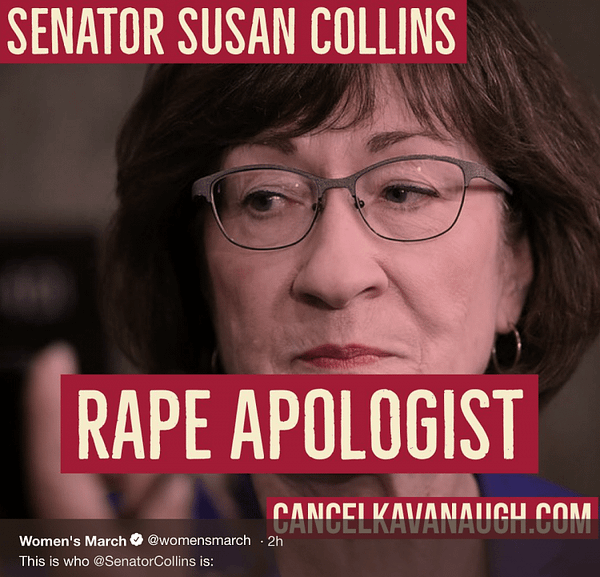Kavanaugh Confirmation Likely —  Collins: Yes; Manchin: Yes;  Flake: Probably