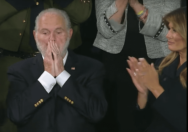 Ailing Rush Limbaugh Given Presidential Medal of Freedom During State of the Union