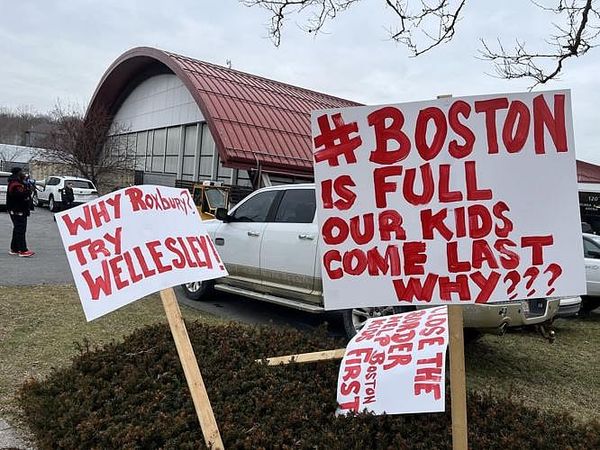 Protesters Ask Massachusetts Governor and Boston Mayor Why Roxbury Community Center Has To Shelter Illegal Immigrants