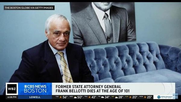 Massachusetts Lawmakers React To Death of Former Massachusetts Attorney General Francis X. Bellotti