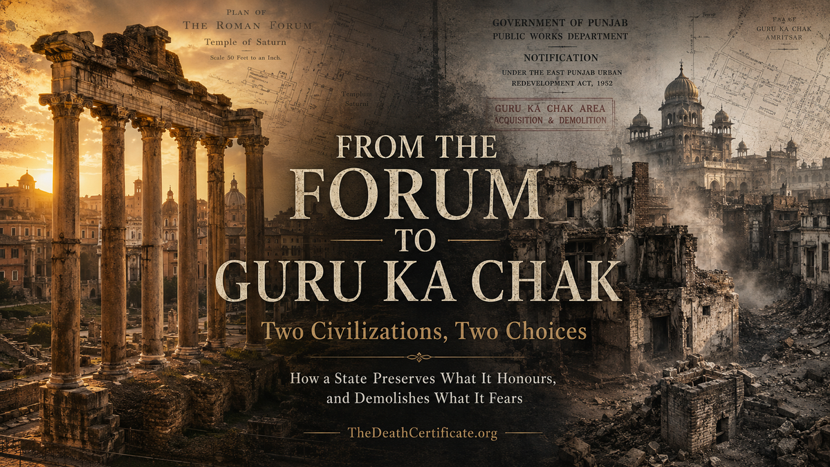 Two Civilizations, Two Choices: How a State Preserves What It Honours, and Demolishes What It Fears