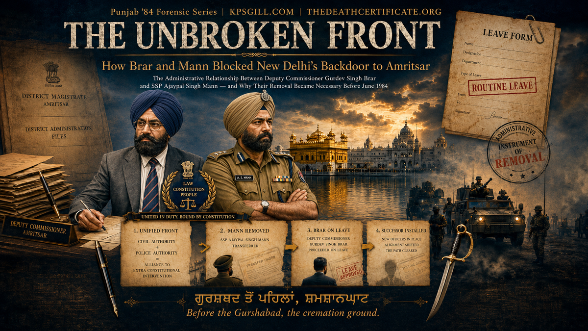 THE UNBROKEN FRONT How Brar and Mann Blocked New Delhi’s Backdoor to Amritsar