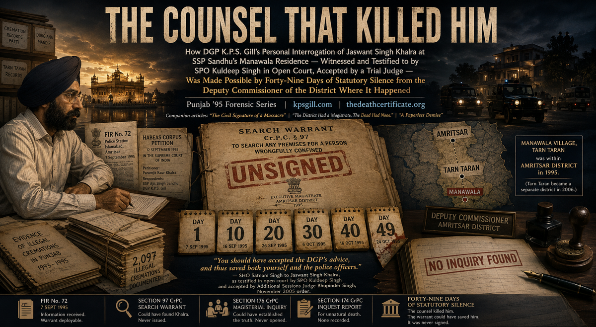 THE COUNSEL THAT KILLED HIM
