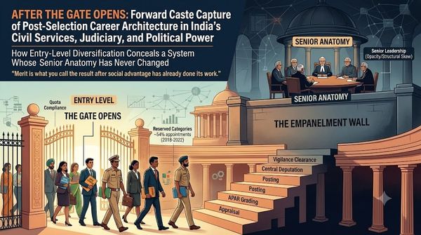 After the Gate Opens: Forward Caste Capture of Post-Selection Career Architecture in India's Civil Services, Judiciary, and Political Power
