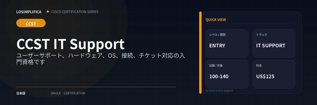 100-140：CCST IT Support 認定ガイド