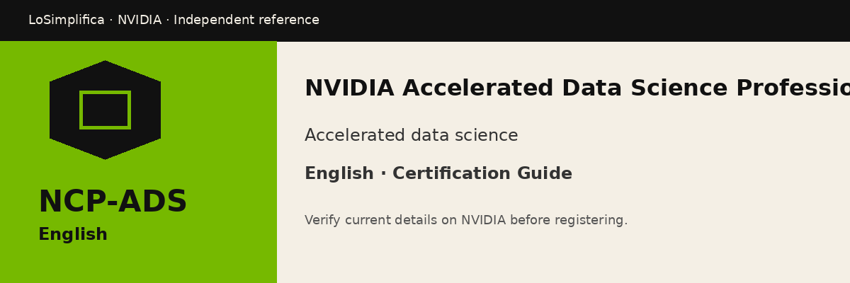 English NCP-ADS: NVIDIA Accelerated Data Science Professional Certification Certification Guide