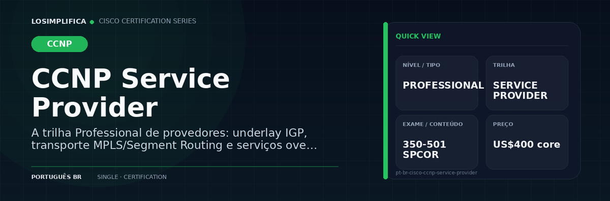 350-501 SPCOR: guia da certificação CCNP Service Provider