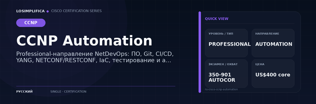 350-901 AUTOCOR: руководство по сертификации CCNP Automation