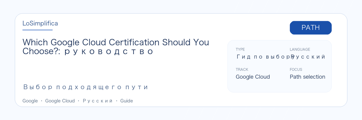 Практическое руководство по Which Google Cloud Certification Should You Choose?: кому подходит, зачем сдавать, как готовиться и место в пути Google.