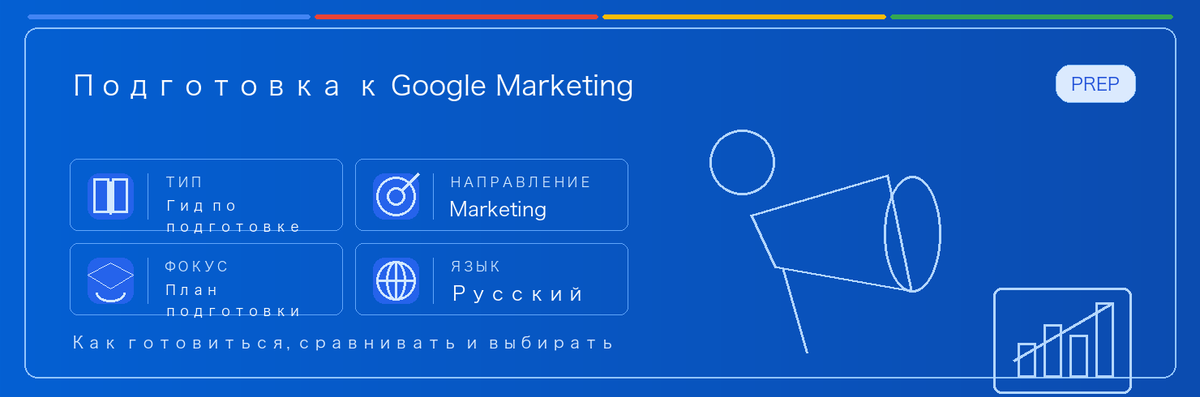 Практическое руководство по Which Google Marketing Certification Should You Choose?: кому подходит, зачем сдавать, как готовиться и место в пути Google.