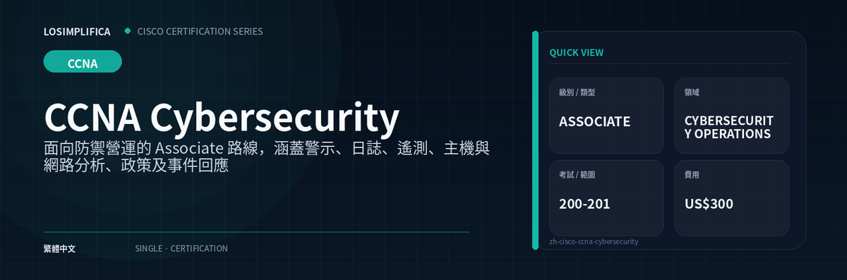 200-201：CCNA Cybersecurity 認證指南