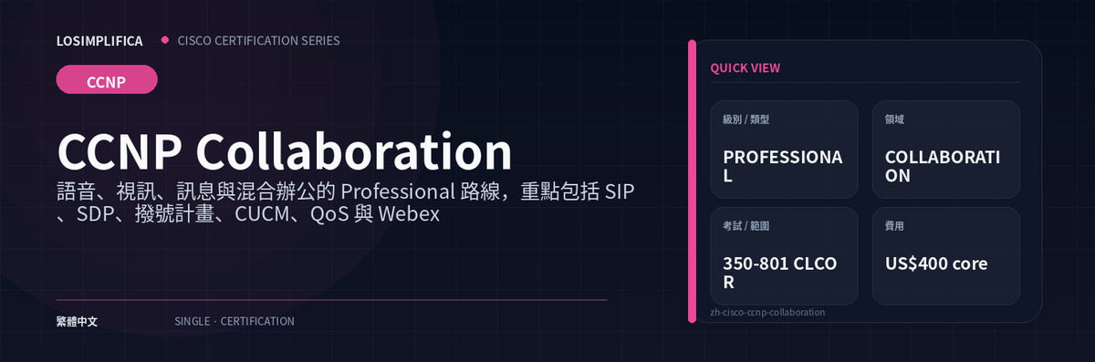 350-801 CLCOR：CCNP Collaboration 認證指南